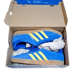 Adidas Indoor Gazelle Size 10.5W/11.5 M Blue/Yellow NWT NIB